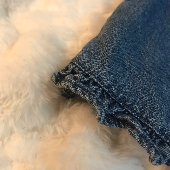 Vintage Little Angel Dress Baby Girl Denim Flower | Size - 12 Months - Picture 5 of 9